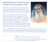 Sacred Mantra For Divine Energy